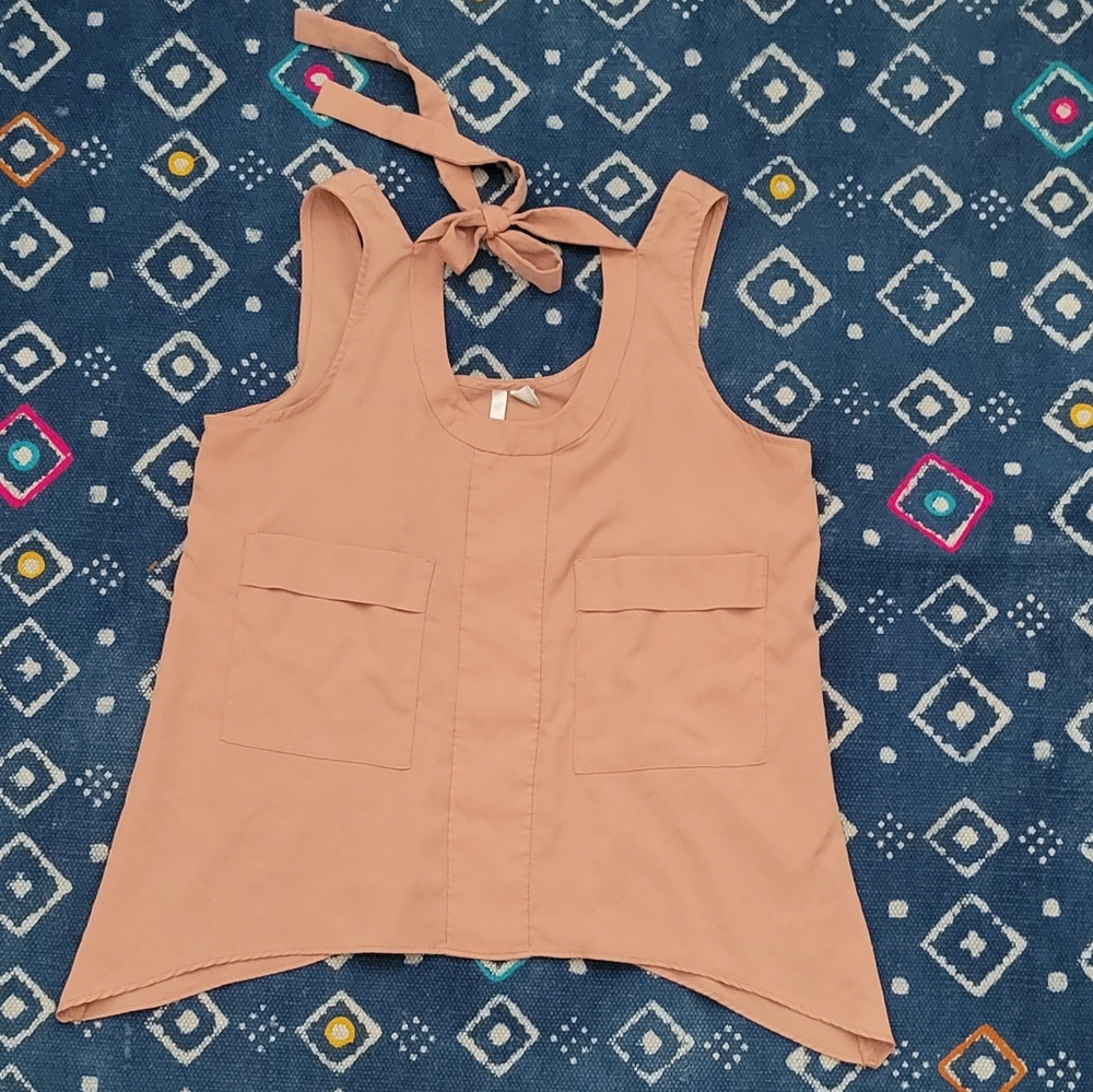Lauren Conrad sleeveless neck tie top